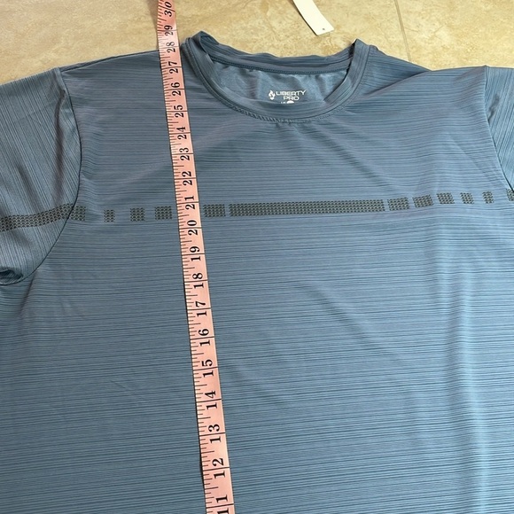 Liberty Pro Men’s T-Shirt Short Sleeve Activewear Performance Blue Size L - Picture 7 of 8